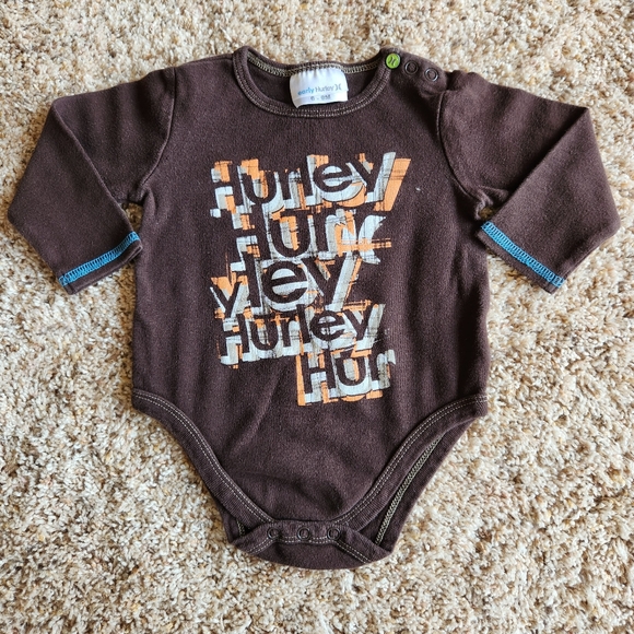 Hurley Baby Onesie in Brown - Picture 2 of 5